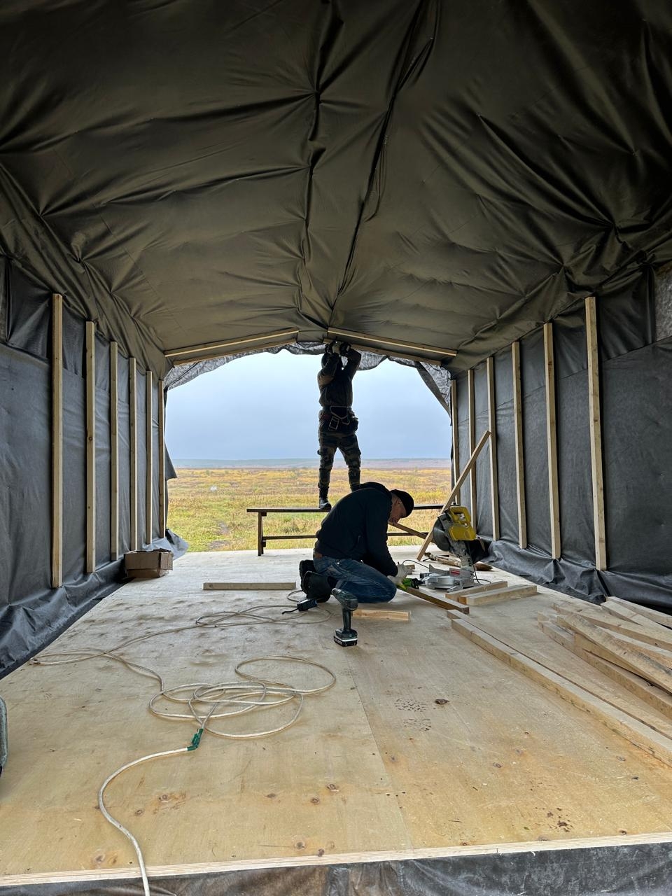 Assembling the house Assembling the house